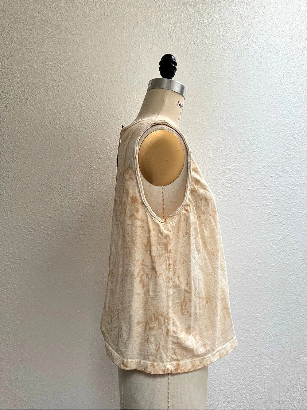 Universal Thread Tie Dye Tank Top Cream & Brown Size Large - Picture 5 of 7